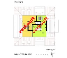 Grundriss Dachterrasse der Residenz Hohe Lith, 2. Bauabschnitt, in Cuxhaven an der Nordsee