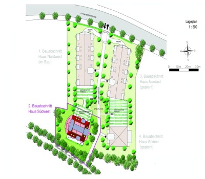 Lageplan der Residenz Hohe Lith, 2. Bauabschnitt, in Cuxhaven an der Nordsee