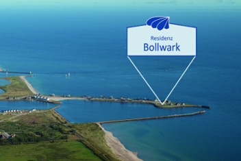 Lage der Residenz Bollwark direkt an der Ostsee