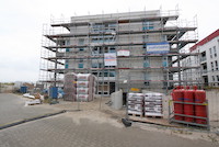 Bautenstand am 19. Juli 2019, Residenz Bollwark in Olpenitz-Hafen, Ostsee