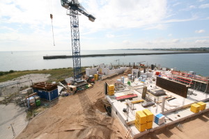 Bautenstand am 07.August 2021, 3. und 4. Bauabschnitt der Residenz Bollwark in Olpenitz-Hafen, Ostsee