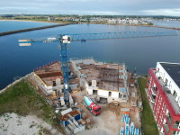 Bautenstand am 14.September 2021, 3. und 4. Bauabschnitt der Residenz Bollwark in Olpenitz-Hafen, Ostsee